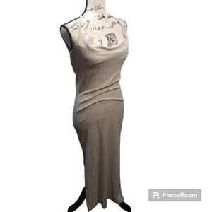 ASOS DESIGN Cowl Neck Beach Midi Dress In Cream Size 2